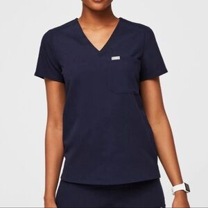 Figs Catarina - One Pocket Scrub Top - Navy - Small
